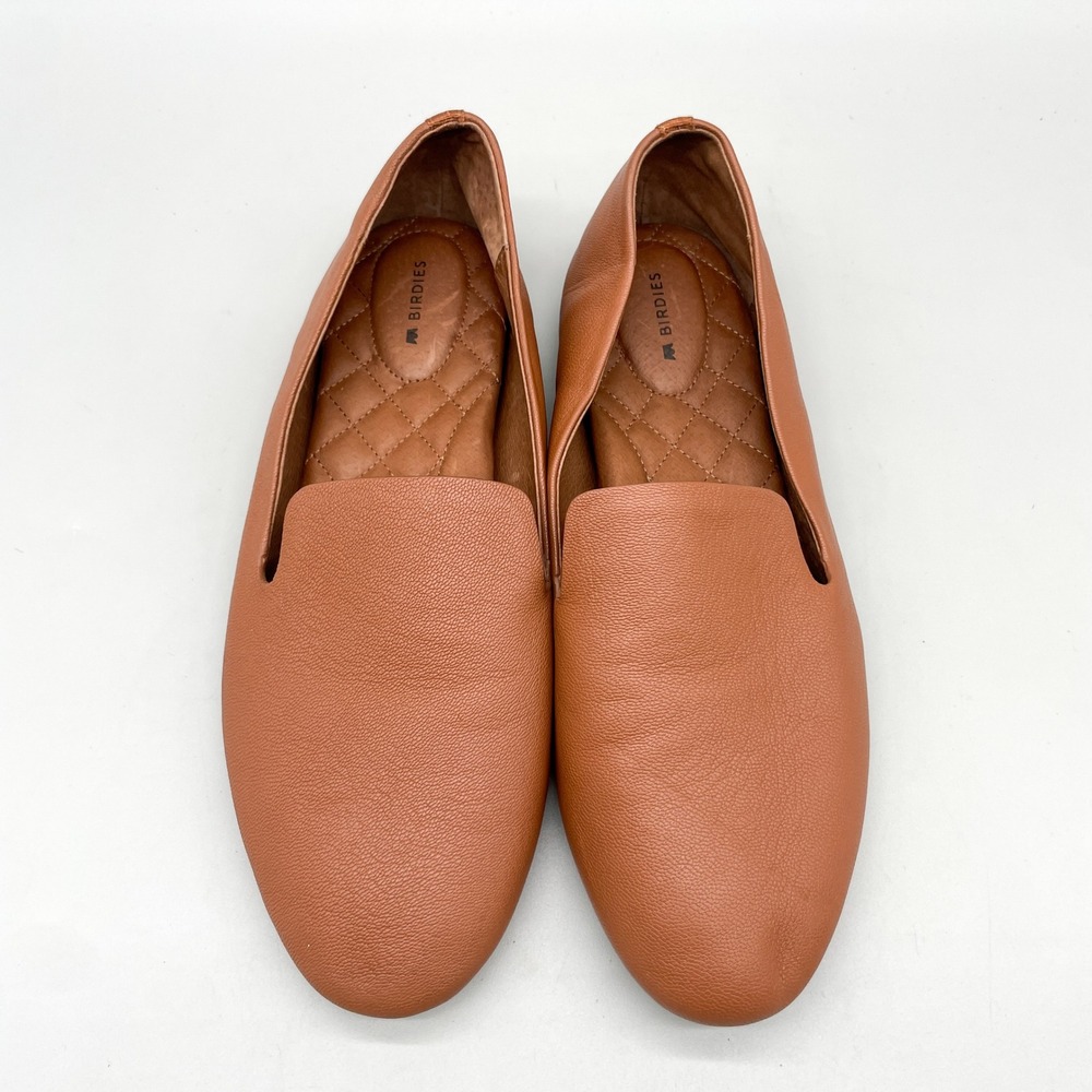 Birdies Womens 10 The Starling Loafers Flats Cognac Leather Preppy Office Travel